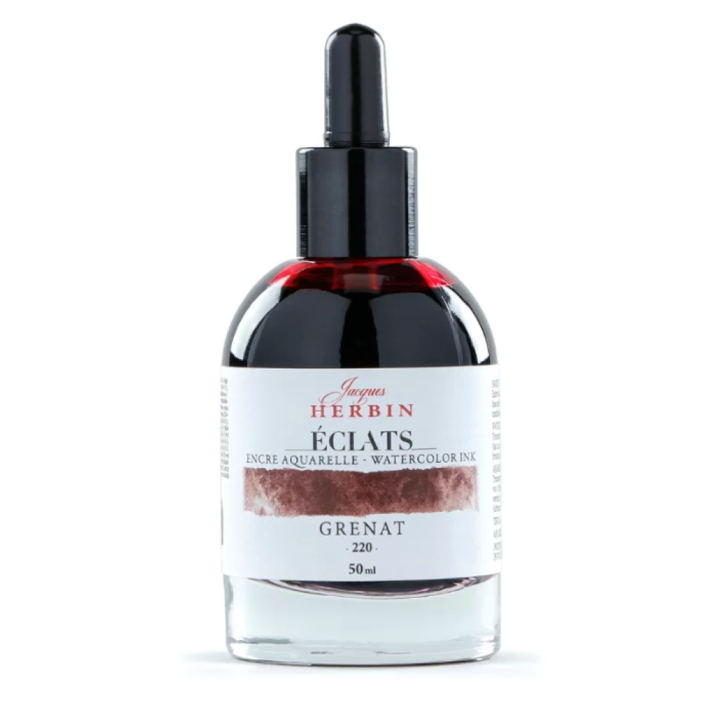 Чернила акварельные "Herbin. Eclats", гранат, 50 мл.