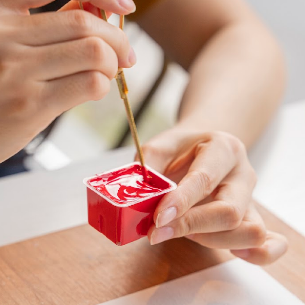 Краски гуашевые "Himi Jelly Cup", белила титановые, набор рефилов 4 шт., 30 мл. - 4