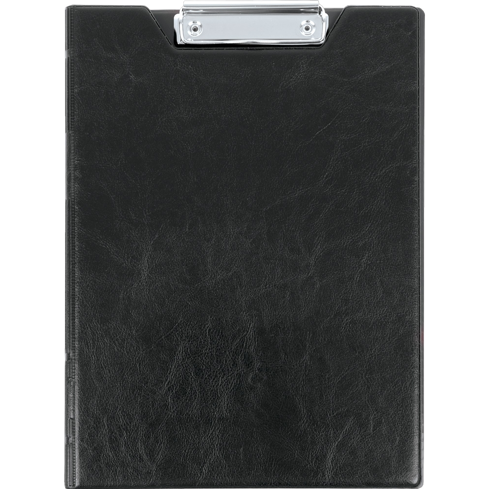 Планшет открывающийся с зажимом, A4, винил, черный