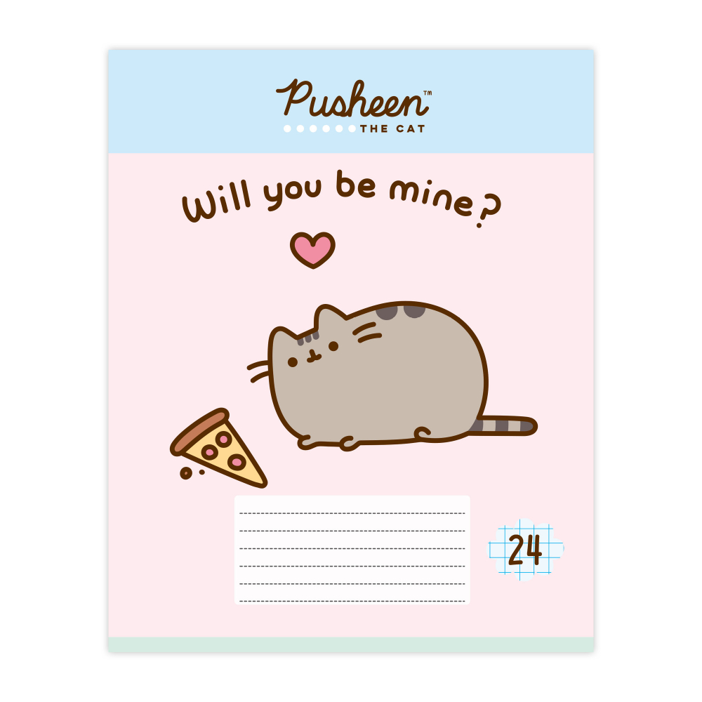 Тетрадь "Pusheen", А5, 24 листов, клетка, ассорти