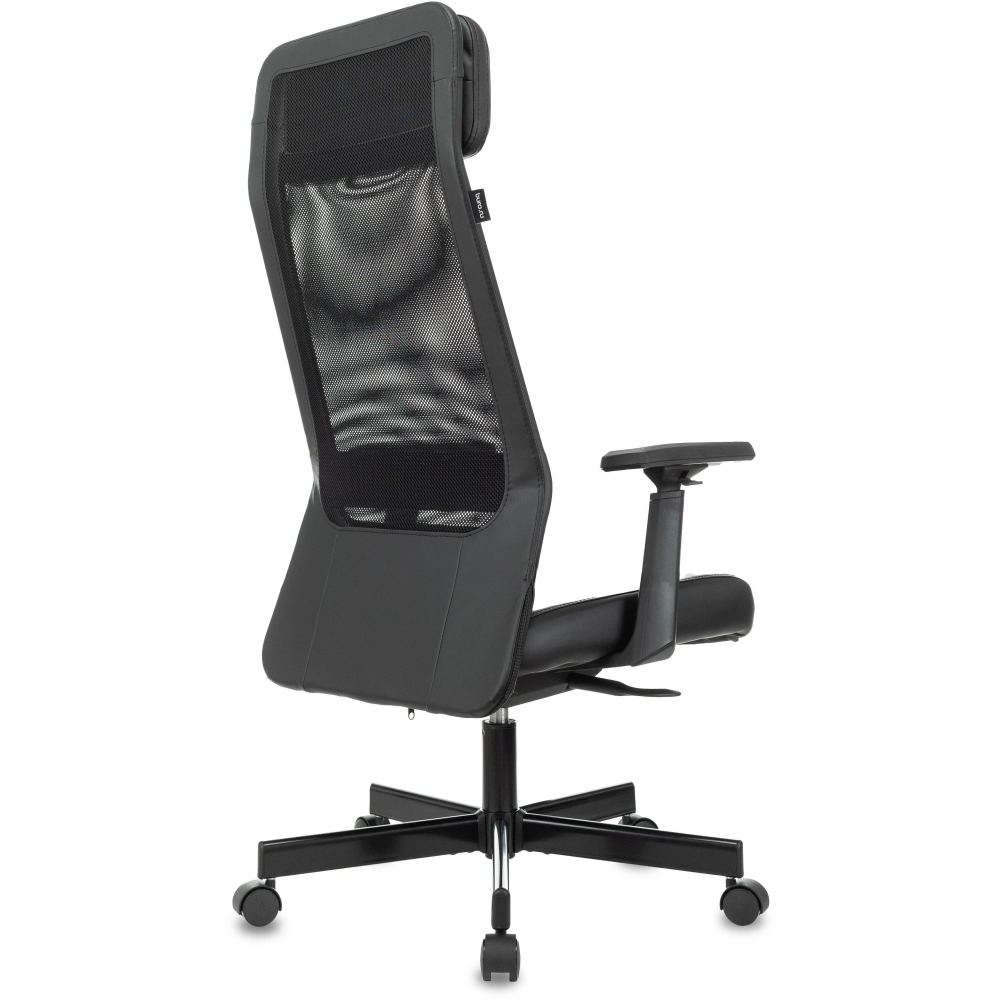 Кресло для руководителя Бюрократ T-995, экокожа/сетка, металл, черный - 4