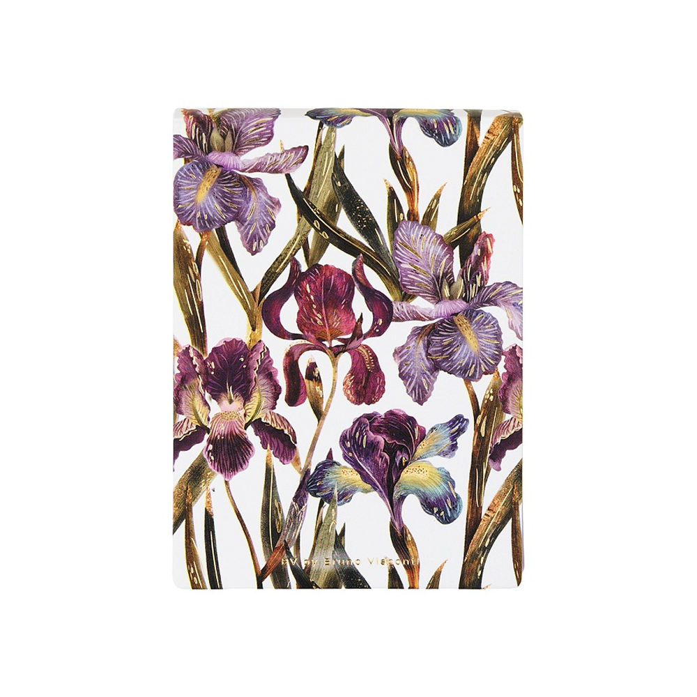 Блокнот "Flora. Ирисы", A6, 250 листов, нелинейный, склейка сверху, белый, розовый