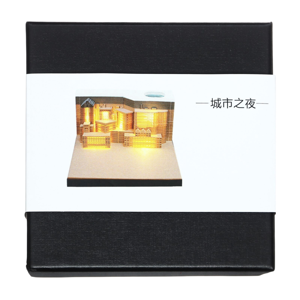 Блок бумаги для заметок 3D "Город с подсветкой", 45х80 мм, 170 листов - 4