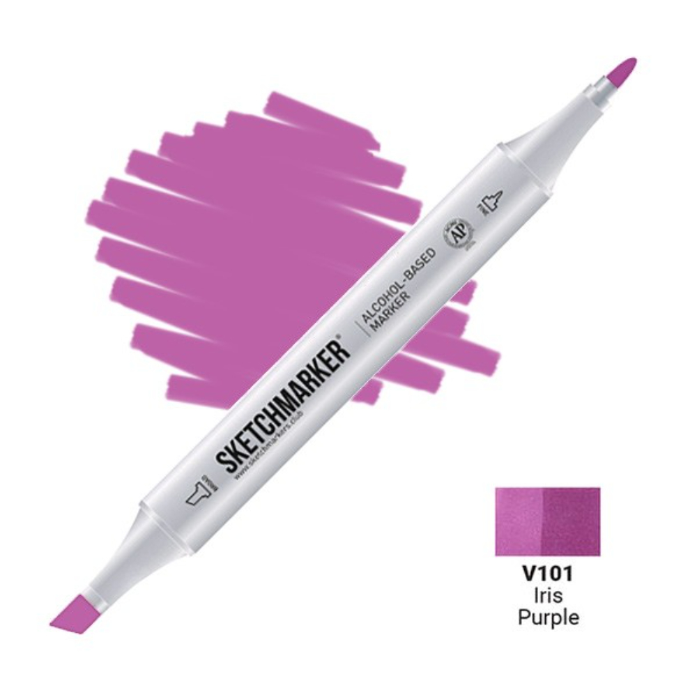Маркер художественный "Brushmarker", двухсторонний, V101 фиолетовый ирис