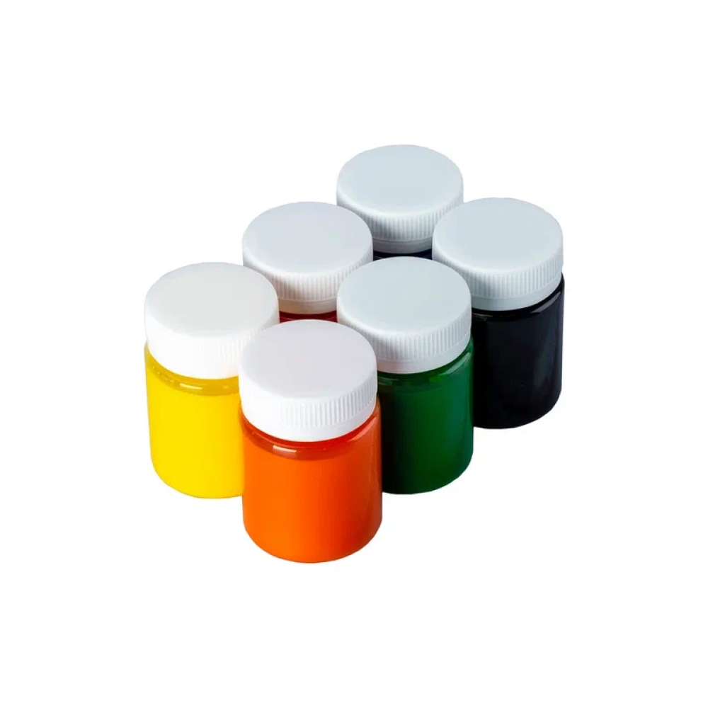 Краска акриловая по шелку "Декола батик", набор 6 цветов, 50 мл, резервы 2 шт. - 6