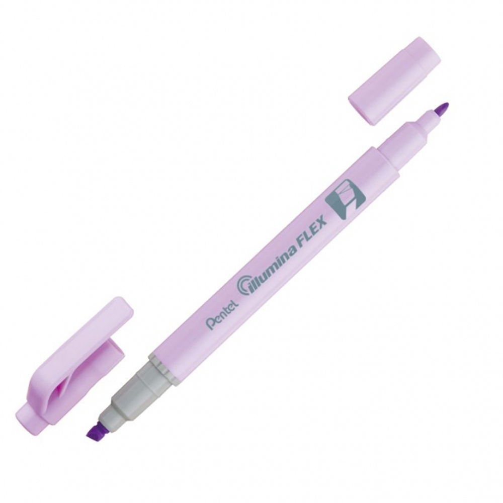 Маркер текстовый двусторонний «Pentel Illumina flex», пастельный, фиолетовый - 3