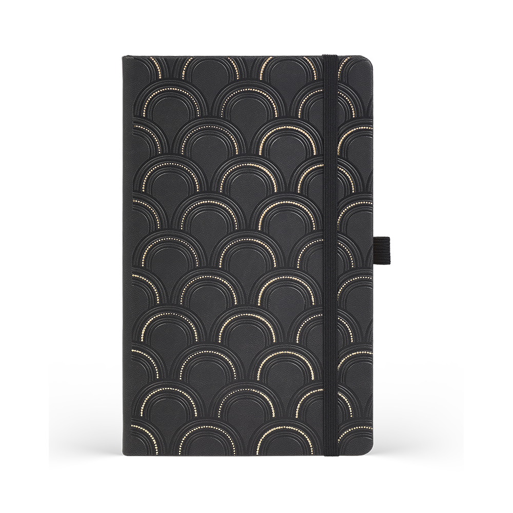 Блокнот Castelli Milano "Art Deco Gold", А5, 96 листов, линейка, черный, золотой