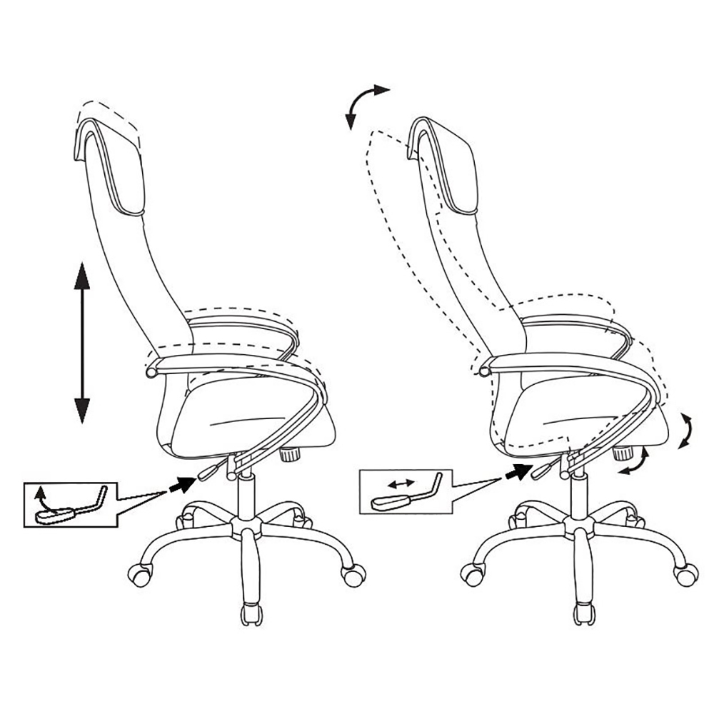 Кресло руководителя "Бюрократ CH-607SL TW-01 Neo Black", сетчатая ткань, хром, черный - 14