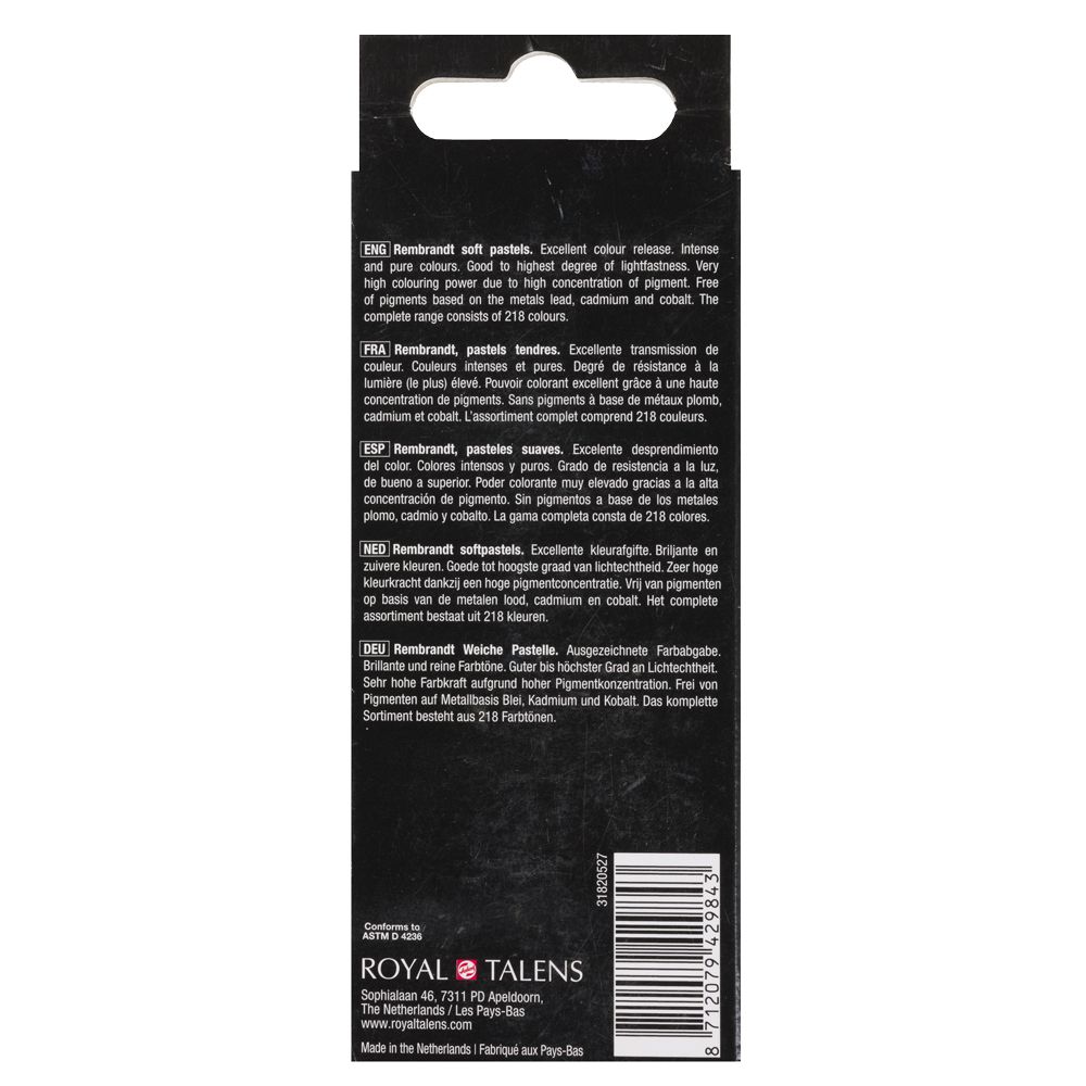 Набор мягкой пастели "Rembrandt Half Pastel", 5 цветов, охры - 4