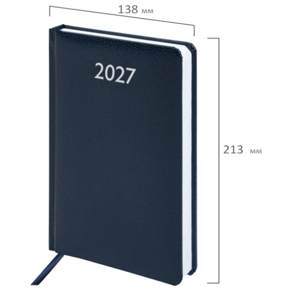 Ежедневник датированный "Profile" на 2027 год, А5, 352 страницы, синий