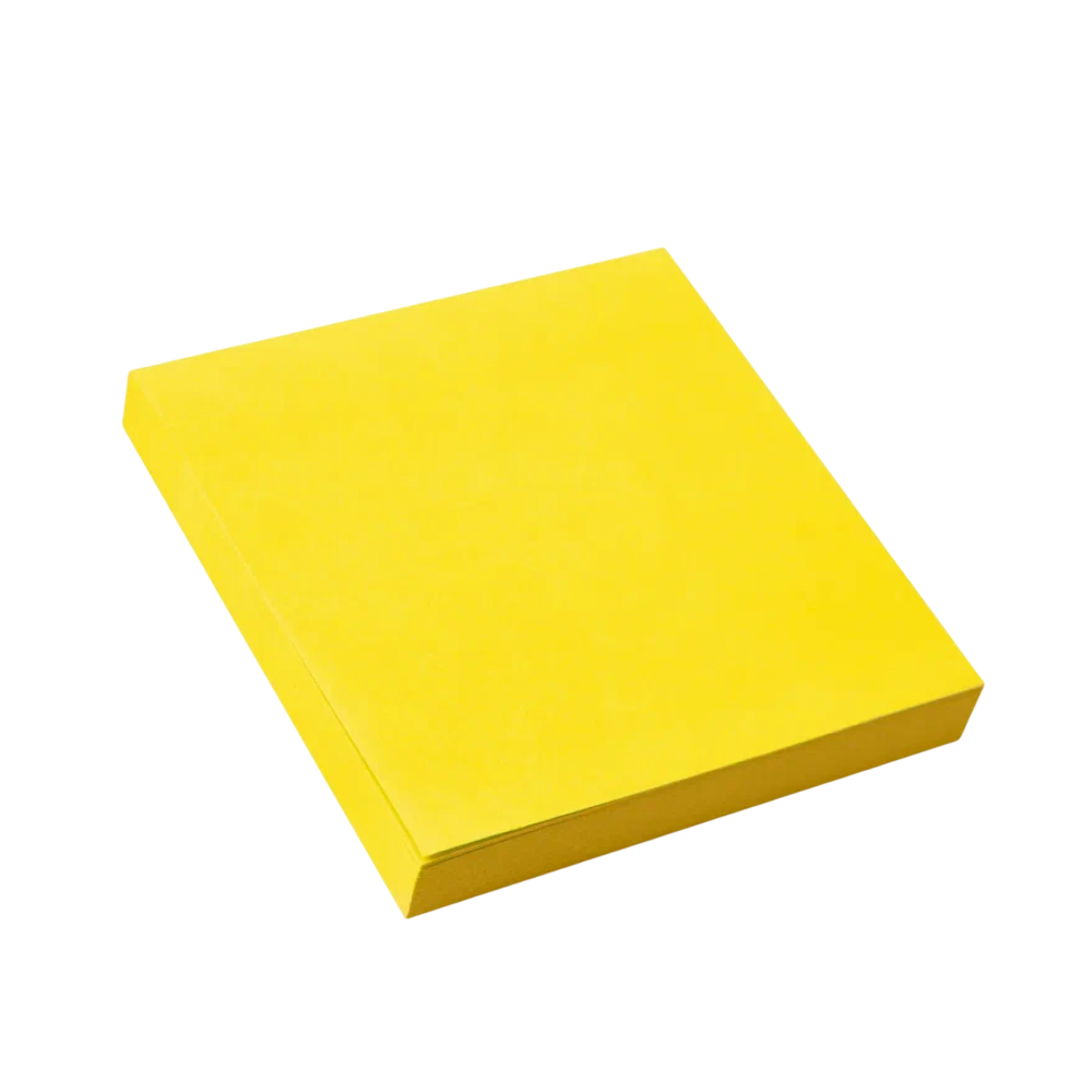 Бумага для заметок на клейкой основе "Yesli:", 75x75 мм, желтый неон