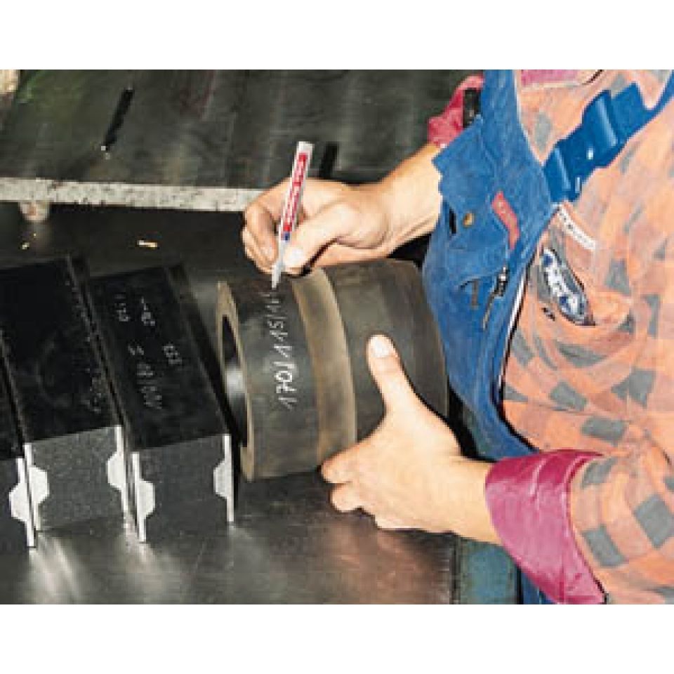 Маркер перманентный на нитрокраске Edding "750", золотистый - 9