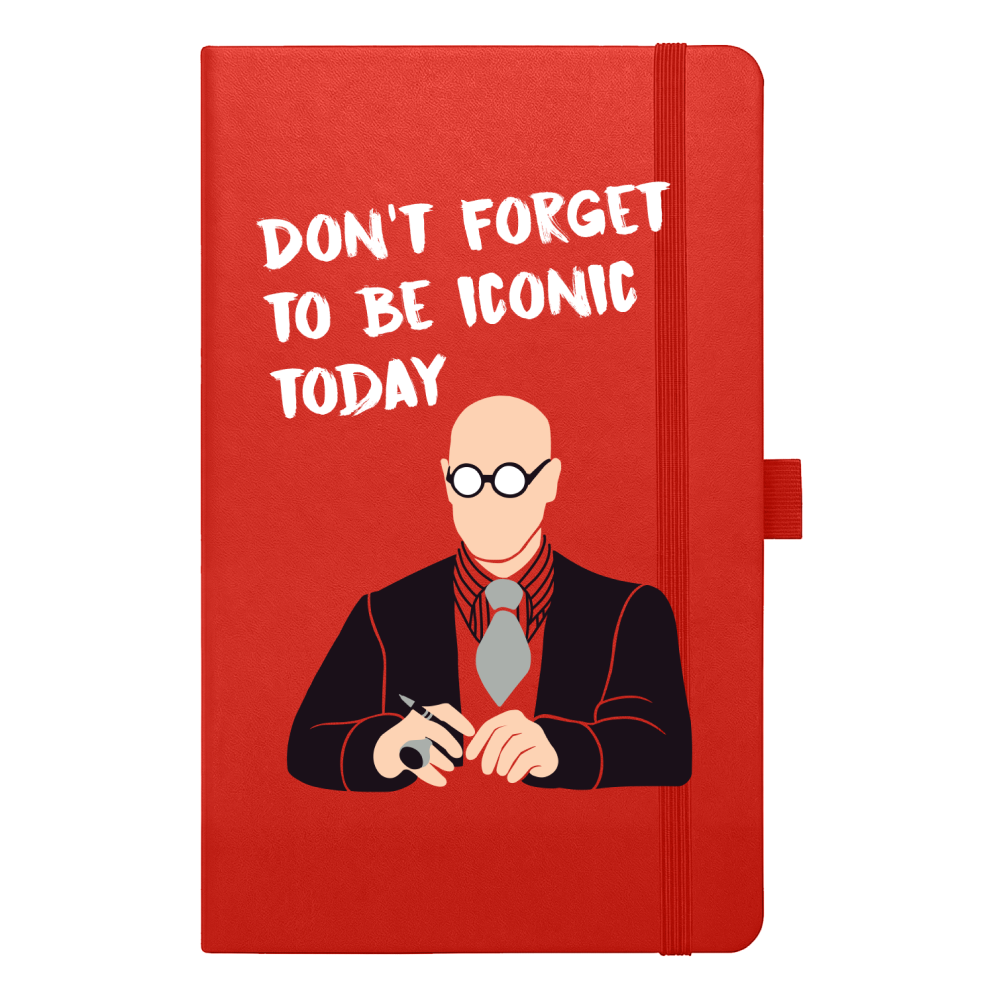 Скетчбук "Don't forget to be iconic today", 13х21 см, 140 г/м2, 80 листов, красный 