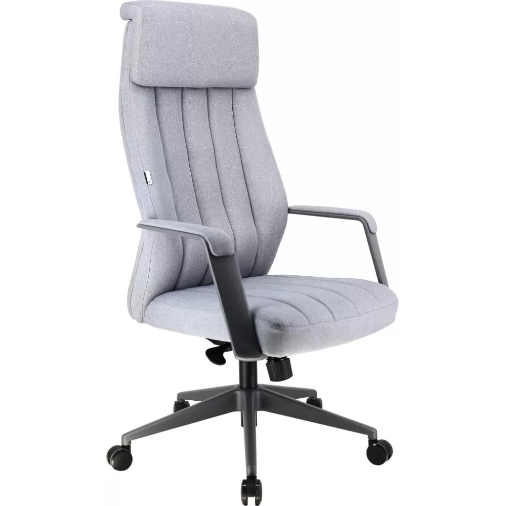 Кресло компьютерное EVERPROF Shanghai, ткань, серый, металл, корпус черный