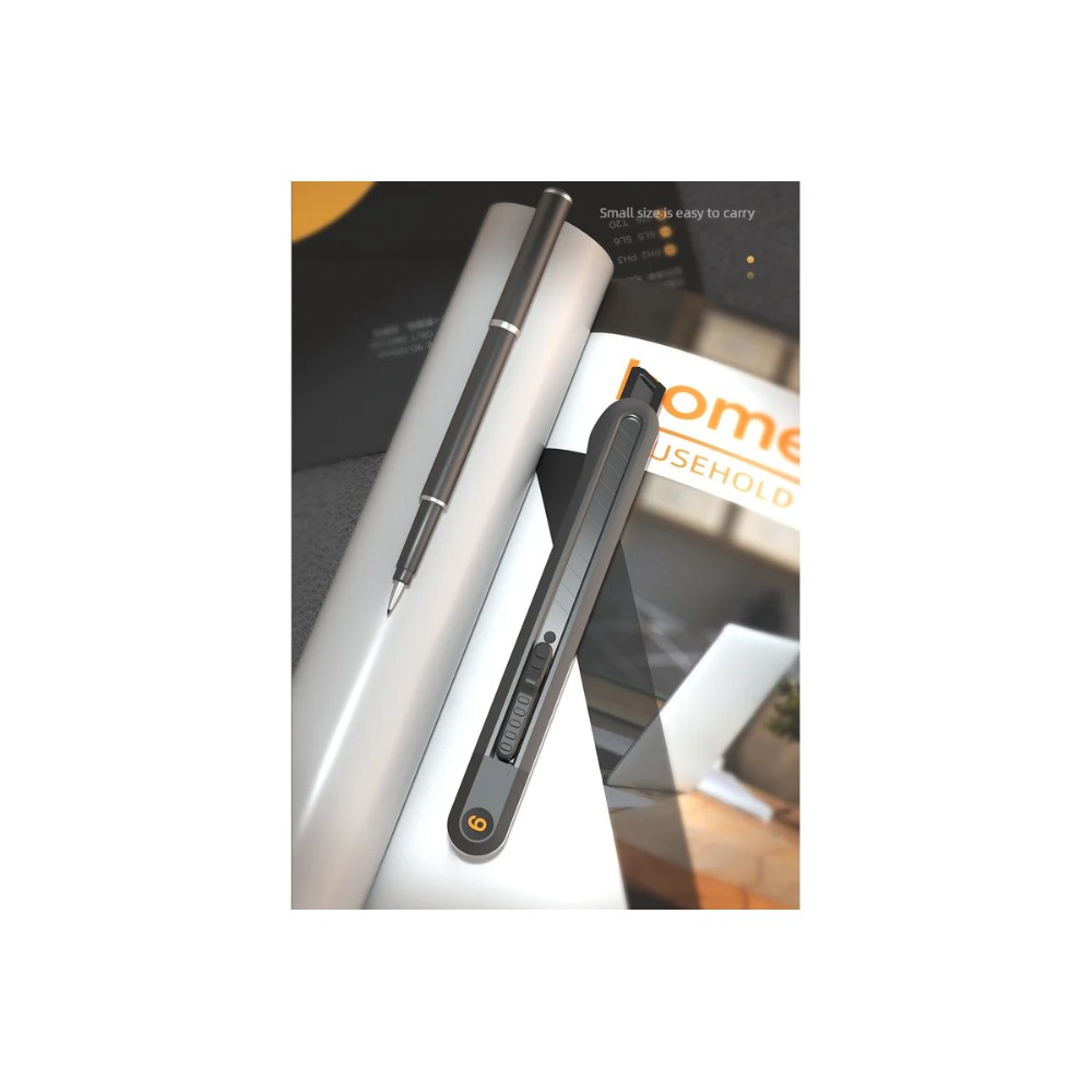 Набор ножей строительных Deli HS EHT4003, 3 шт (ножи 9мм/18мм/трапеция), Soft Touch, черный - 24
