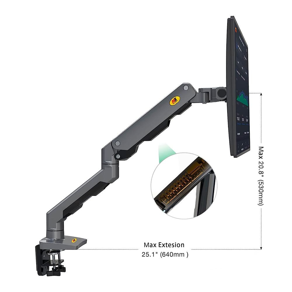 Кронштейн для монитора NB G60 (на один монитор), т.-серый