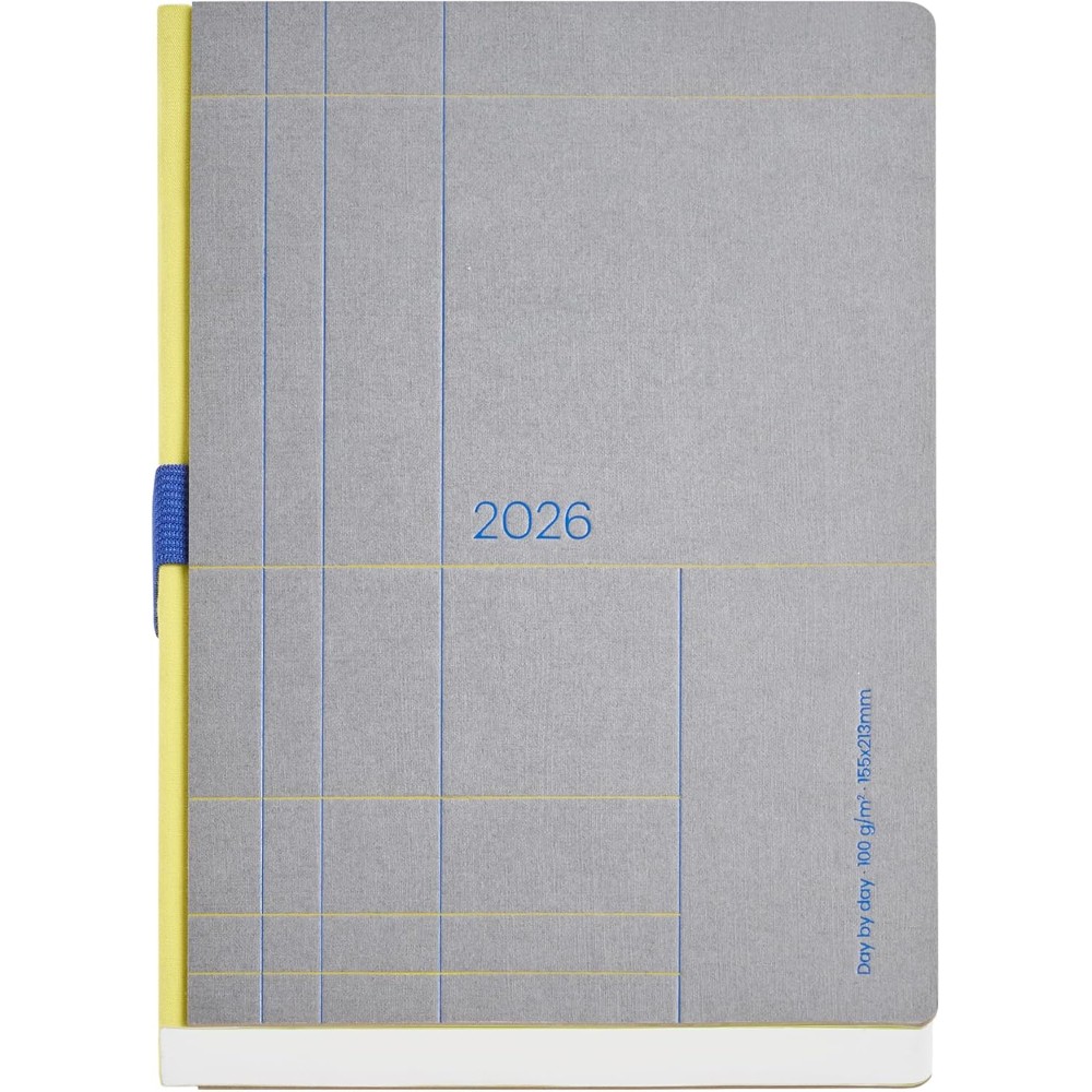 Ежедневник датированный "Back to Basics" 2026, A5, линейка, серый