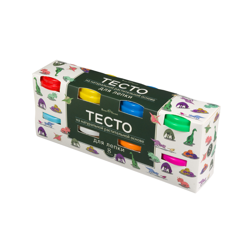 Тесто для лепки "HappyColor", 8 цветов, 160 гр. - 5