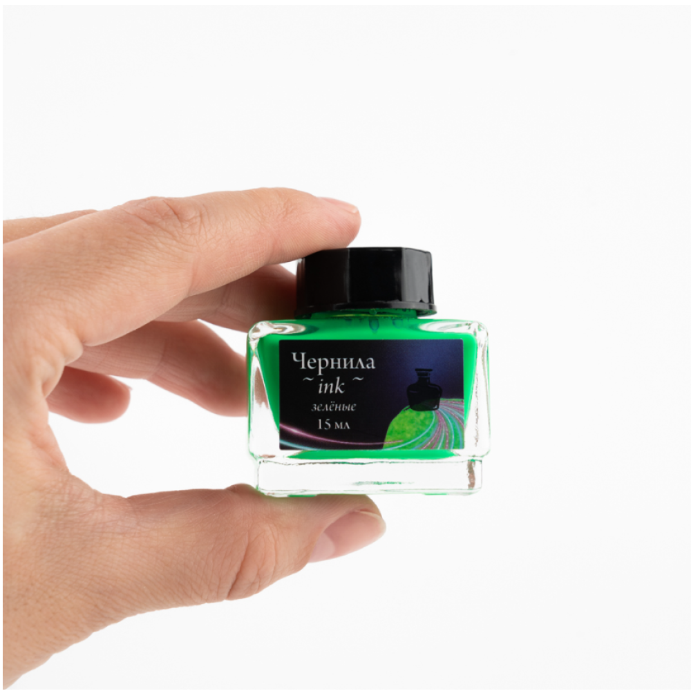 Чернила для рисования и каллиграфии "Малевичъ", неоновые, 15 мл, зеленый - 3