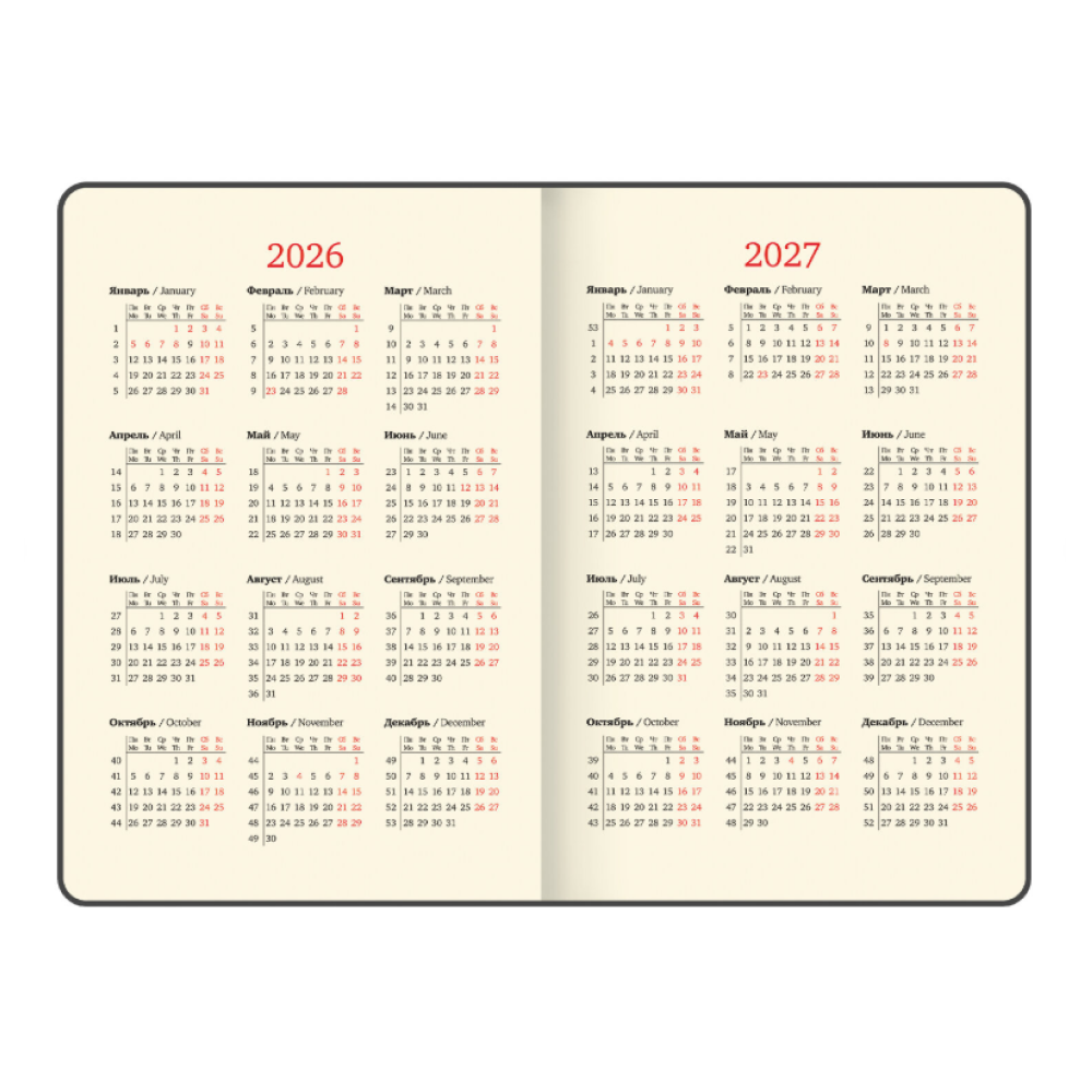 Еженедельник датированный "Augustus", А5, голубой, 2026 - 4