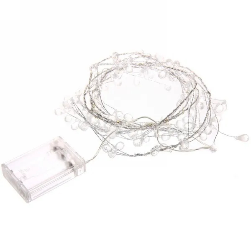 Гирлянда LED "Сверкающие хрусталики", 1,5 м, белый - 3