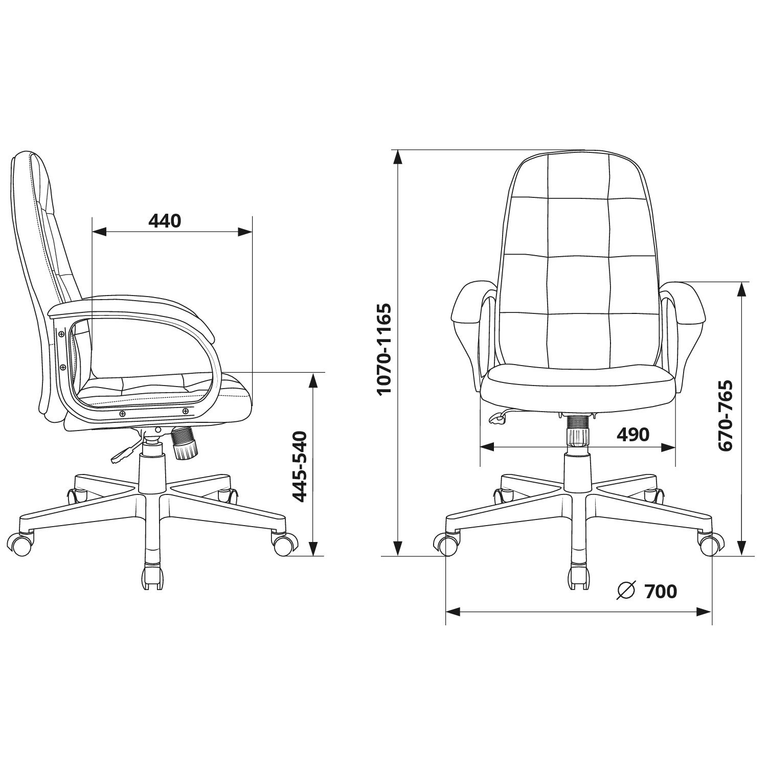 Кресло для руководителя Бюрократ "CH 002", экокожа, пластик, слоновая кость - 7