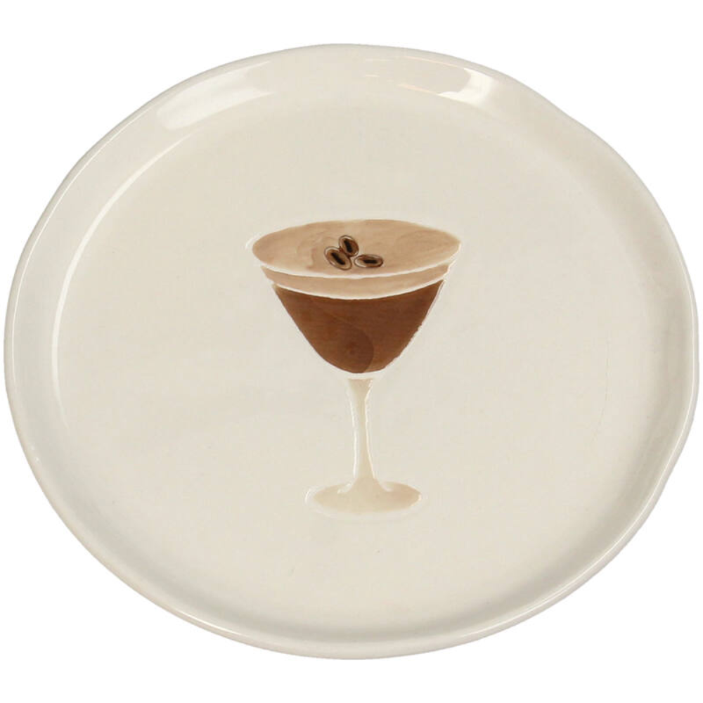 Тарелка керамическая "Espresso Martini", 13.5х13.5 см, бежевый
