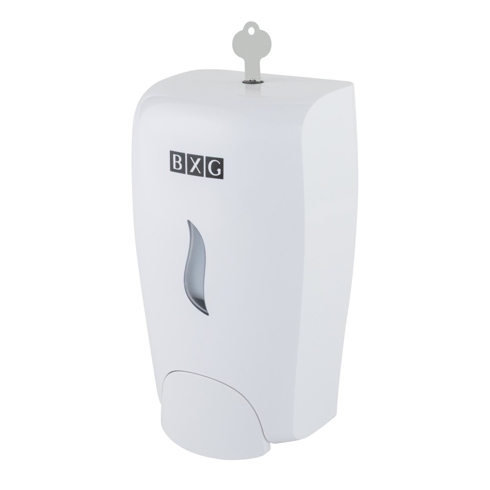 Диспенсер BXG SD-1198, для мыла жидкого 1 л, пластик, белый