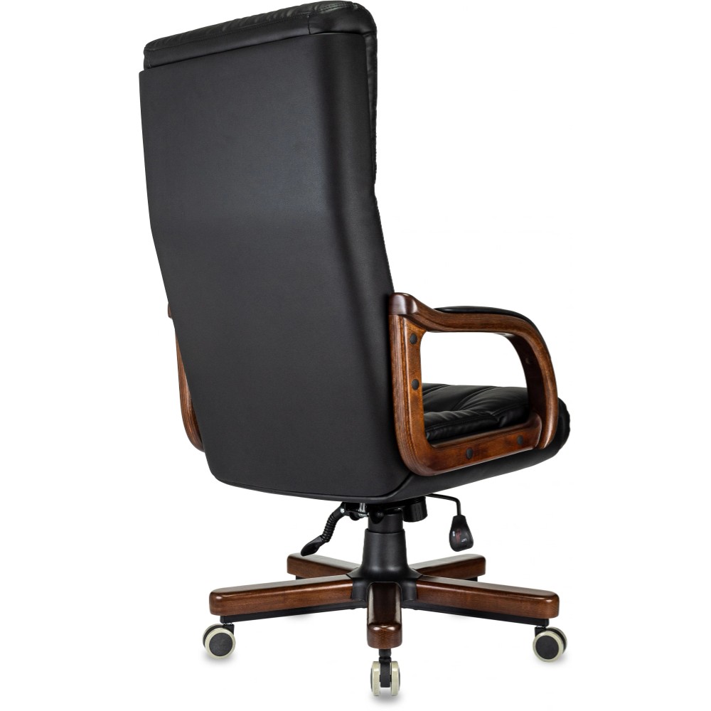 Кресло для руководителя Бюрократ T-9932WALNUT, экокожа, черный, металл, дерево - 5