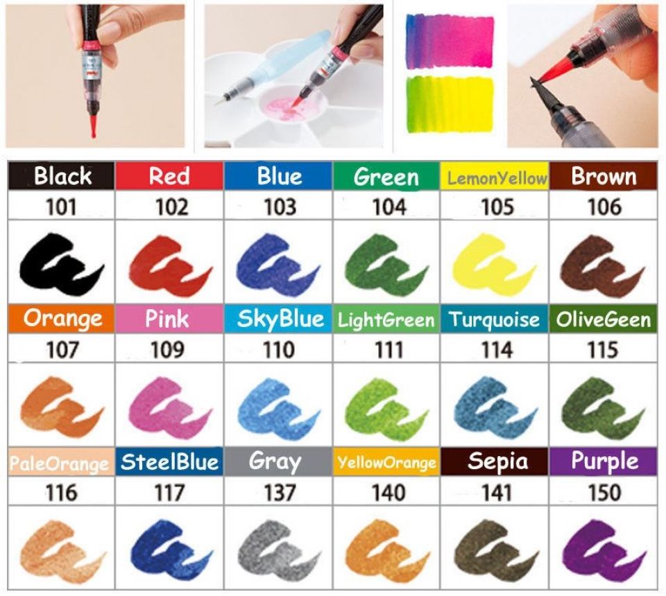 Картридж к маркеру-кисти  "Color Brush", зеленый