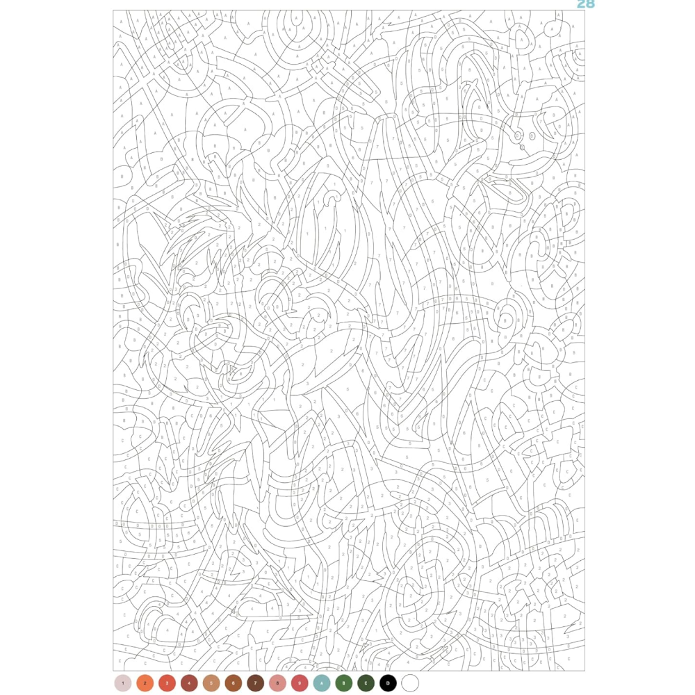 Раскраска по номерам на французском языке "Coloriages mystères Disney - Babies" - 3