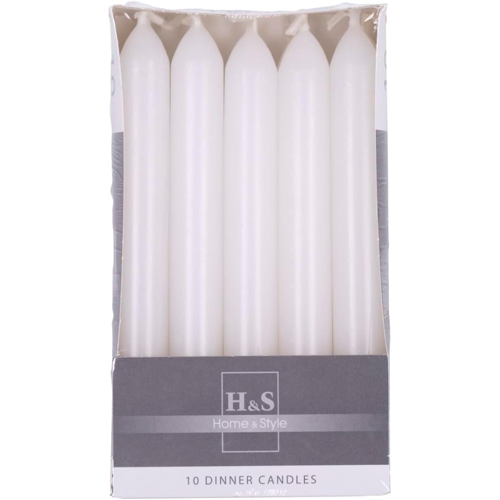 Набор свечей столовых "Donau Home", 170 мм, 10шт/уп., белый
