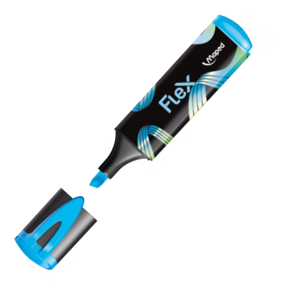 Маркер текстовый "Fluo Flex", синий