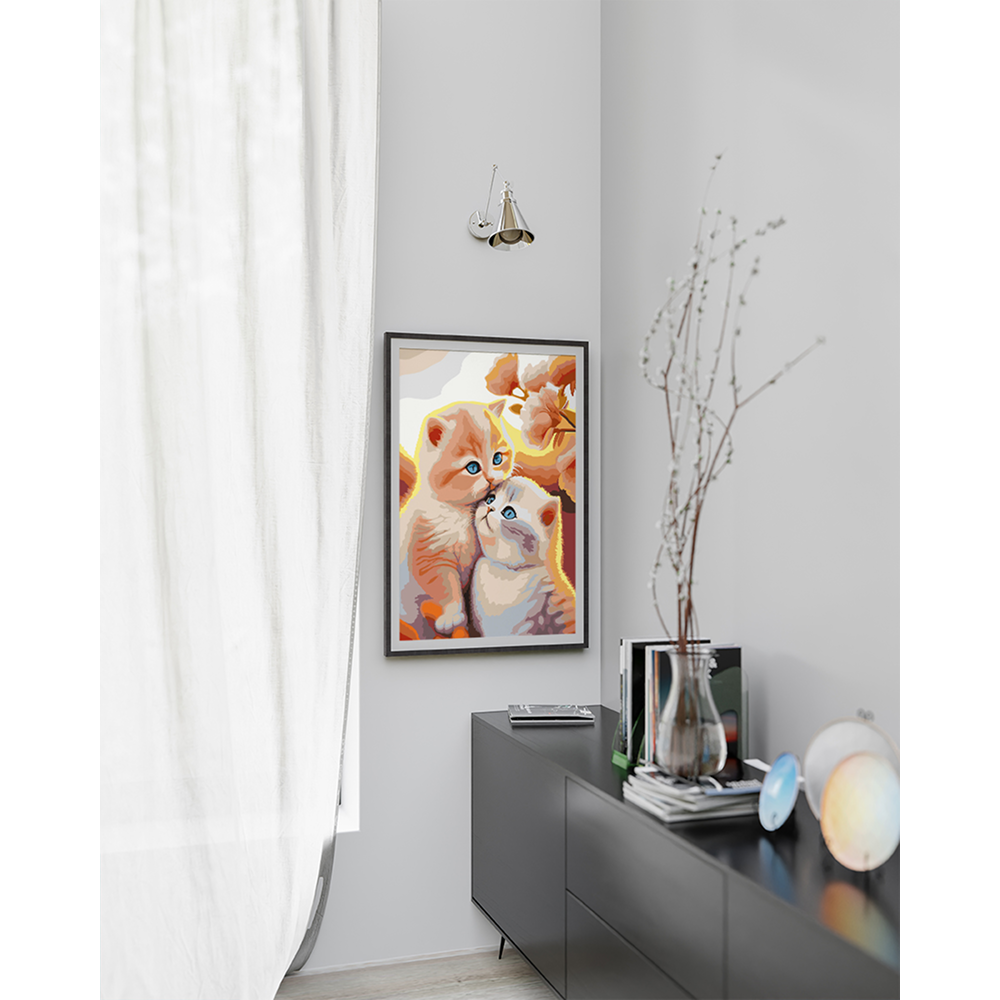 Картина по номерам "Пара котят"