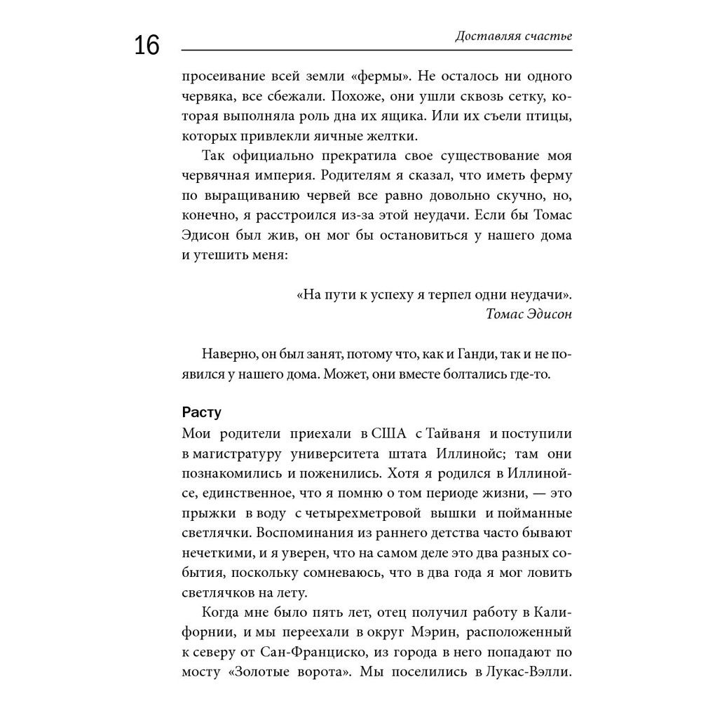 Книга "Доставляя счастье. От нуля до миллиарда: история создания выдающейся компании из первых рук", Тони Шей - 10