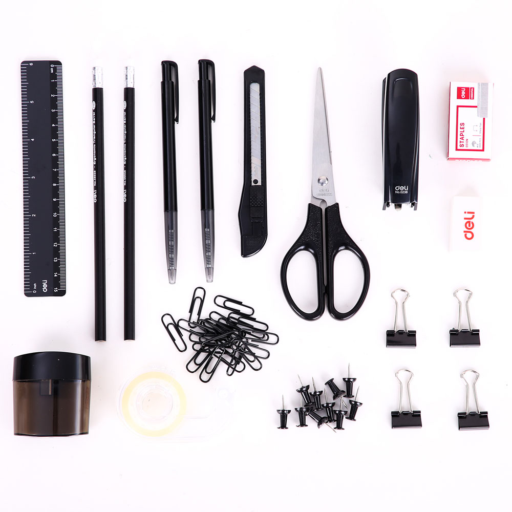 Набор настольный "Deli Maxi 38251А", 153x153x145 мм, черный - 4