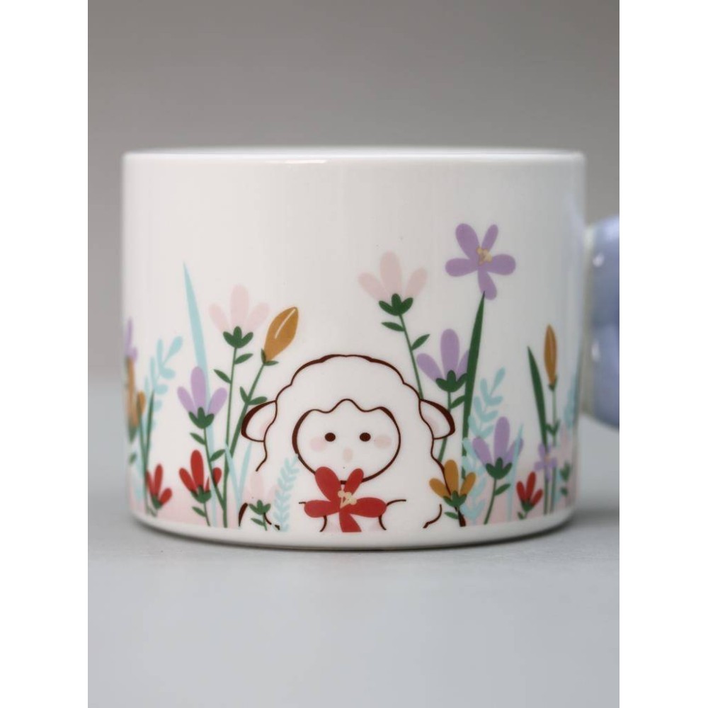 Кружка керамическая "Flower meadows", 380 мл., фиолетовый