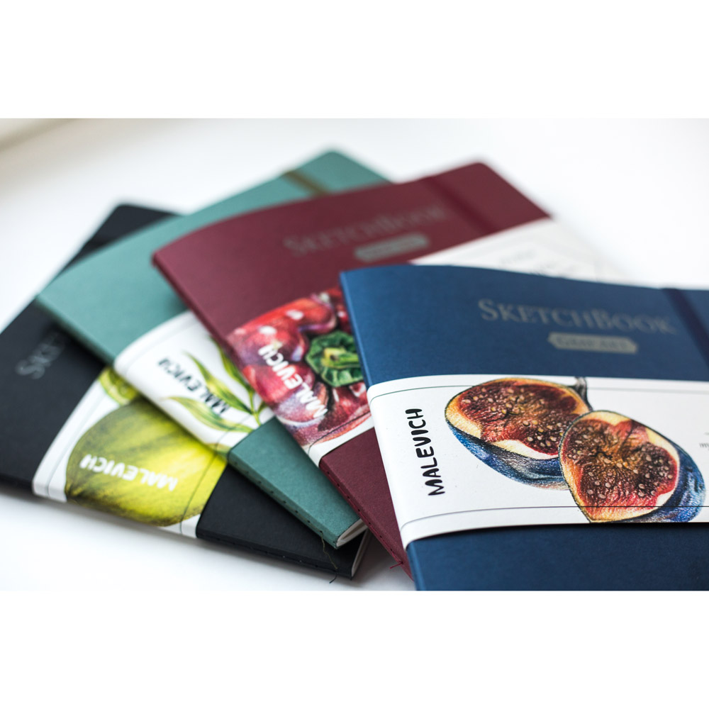 Скетчбук для графики "GrafArt", 19x19 см, 150 г/м2, 20 листов, красный