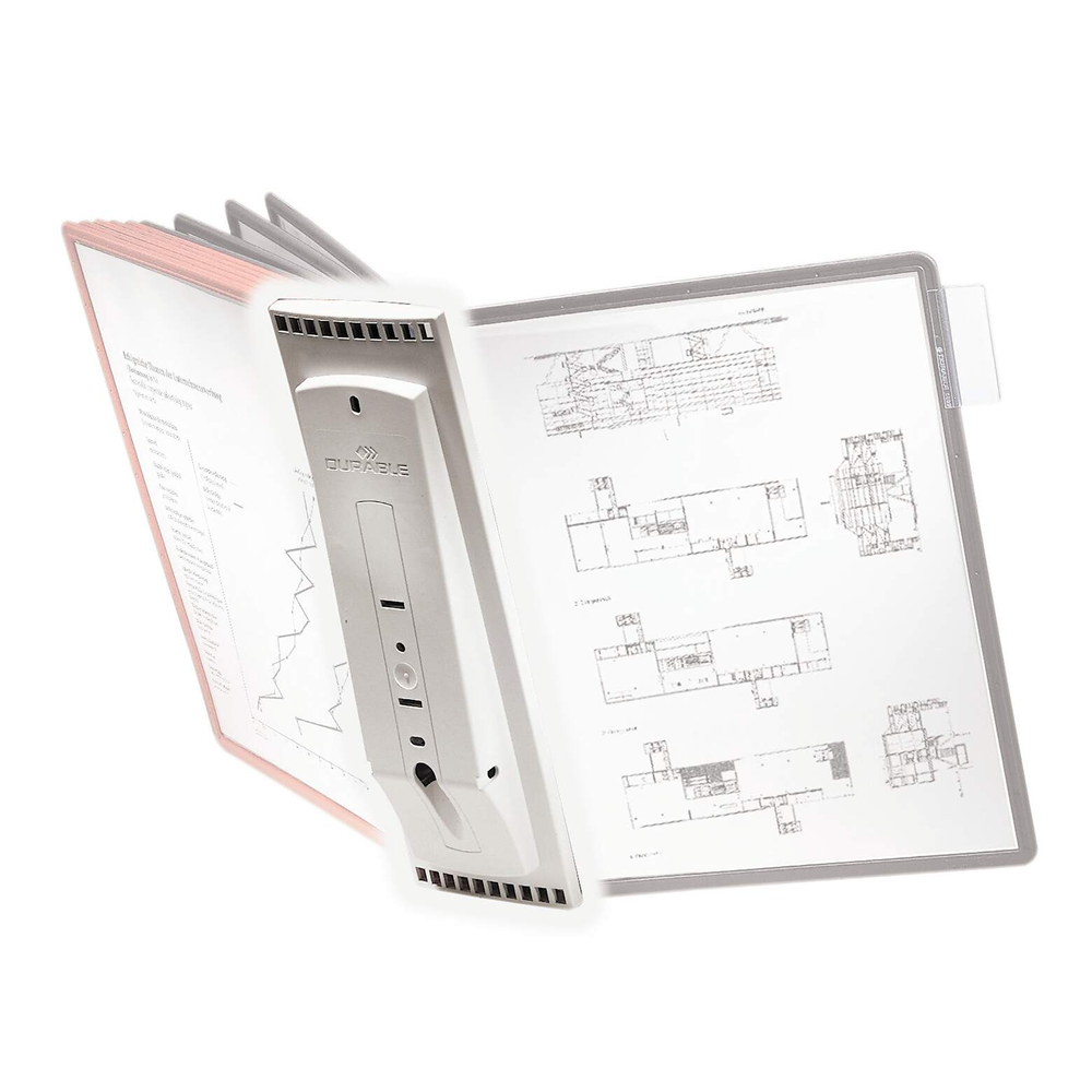 Стойка информационная "Sherpa", настенная, A4, 10 демопанелей, серый, -50%