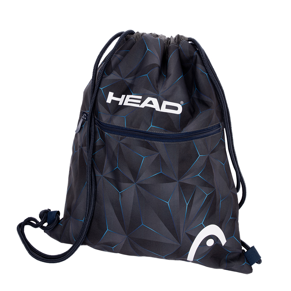 Мешок для обуви "Head 3D blue", 45x38 см, чёрный