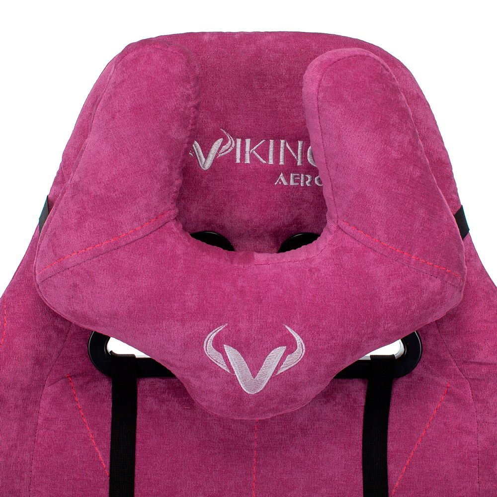 Кресло игровое Бюрократ "VIKING KNIGHT Fabric", ткань, металл, малиновый - 12
