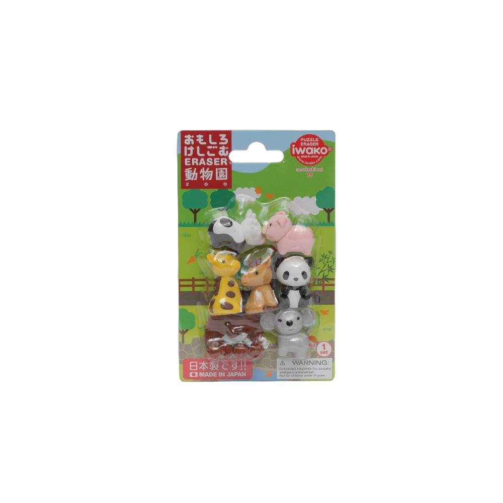 Набор ластиков "IWAKO Zoo", блистер