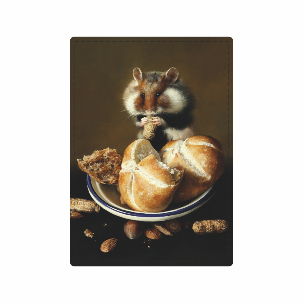 Чехол для карт "Поздний ужин", Алеся Скоробогатая, натуральная кожа, разноцветный