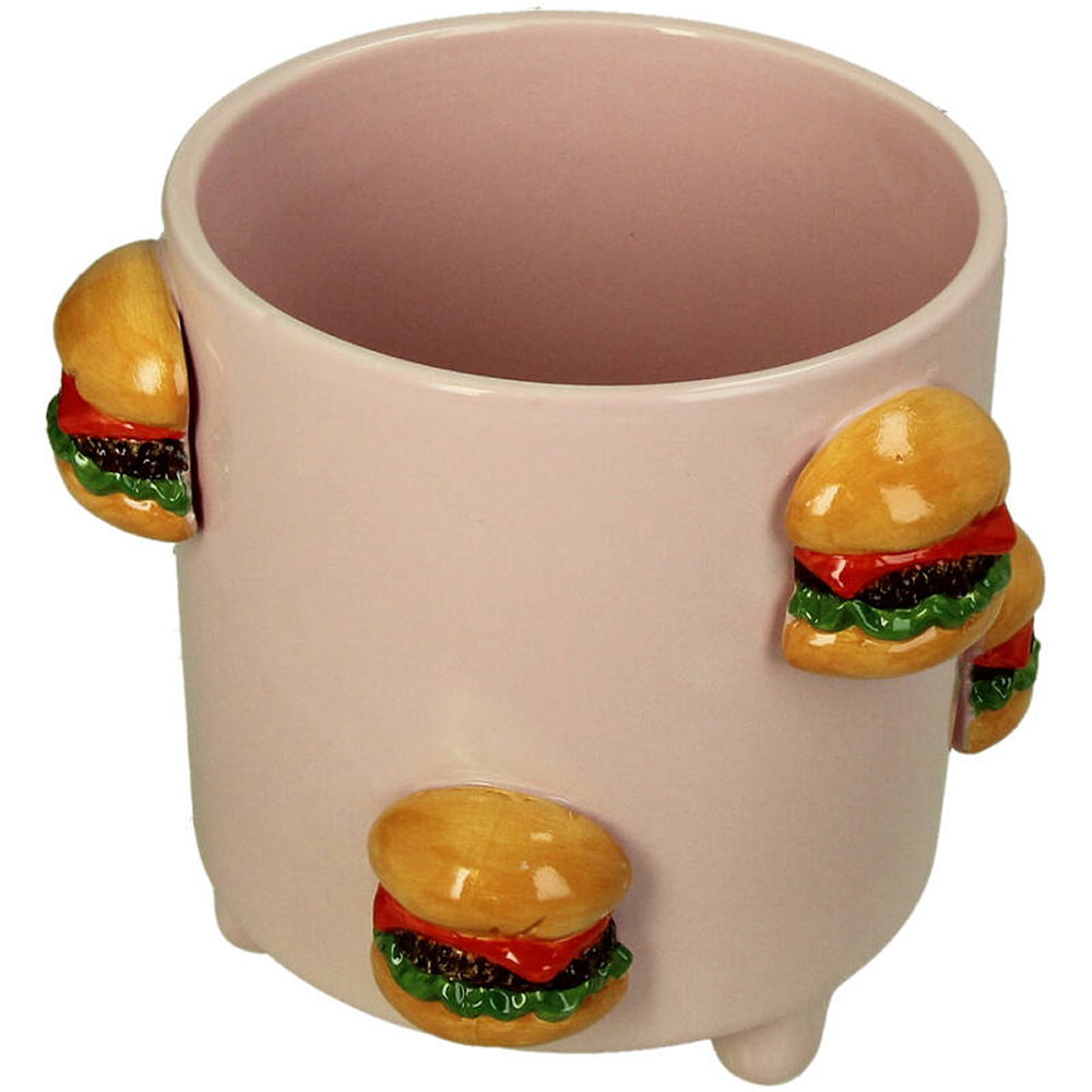 Кашпо керамическое "Hamburger", 17.3х15.8х15 см, разноцветный