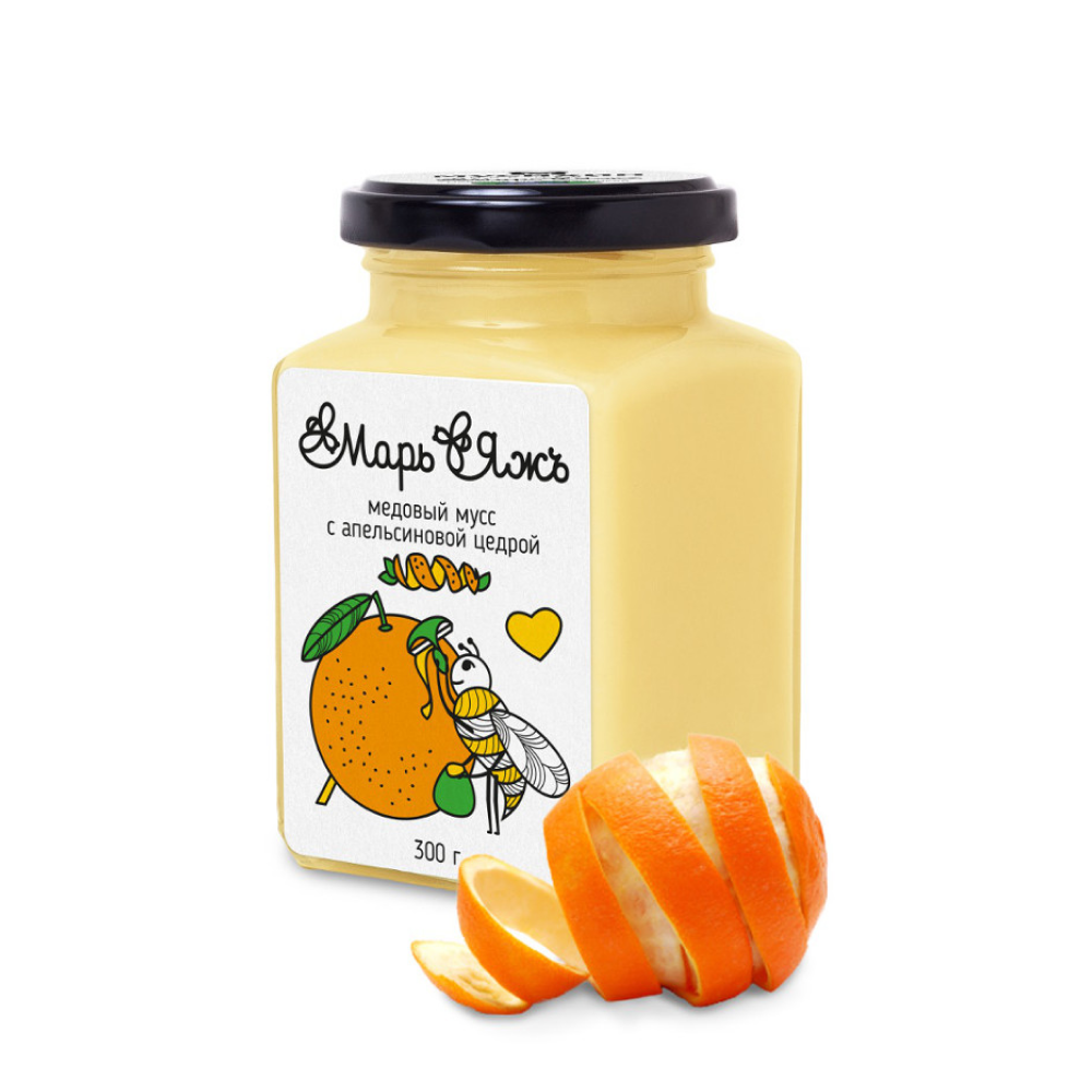 Медовый мусс "МарьЯжъ" с апельсиновой цедрой , 300 гр