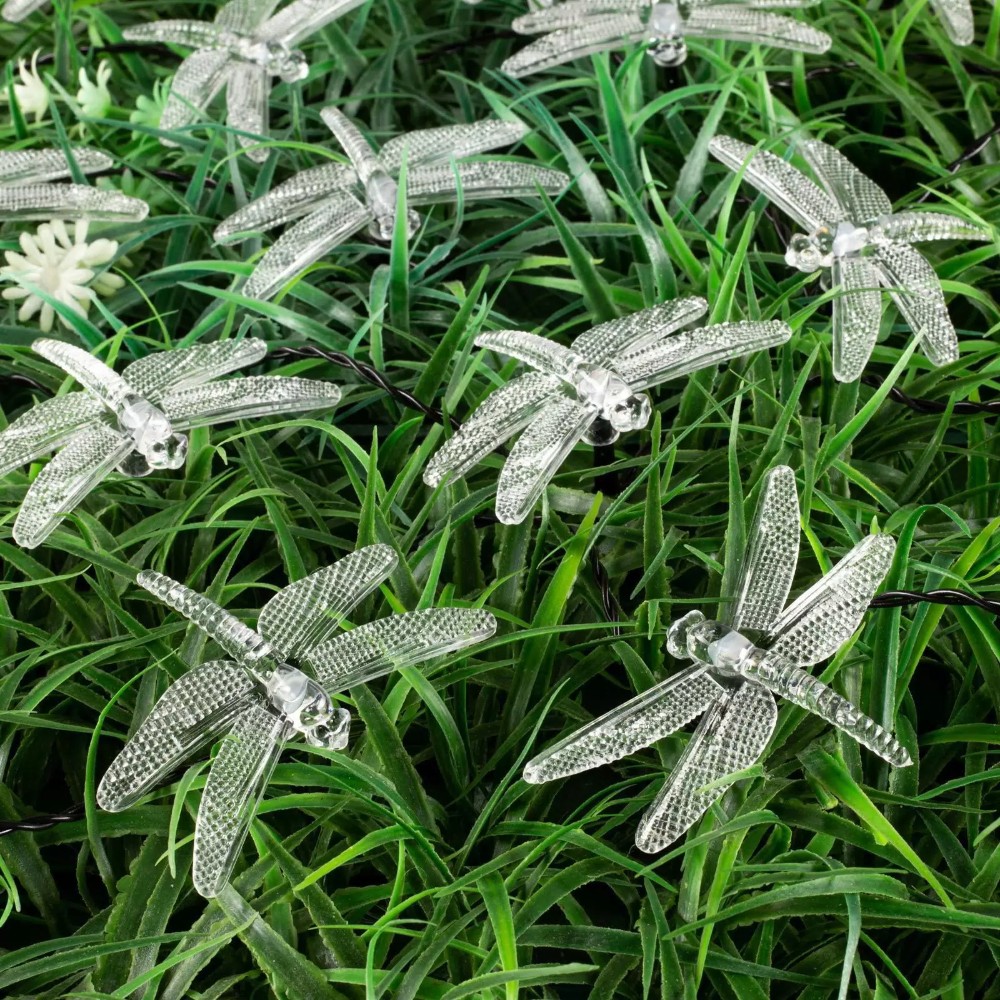 Гирлянда уличная "Стрекоза", 3 м, 20 LED, мультиколор, солнечная батарея - 8