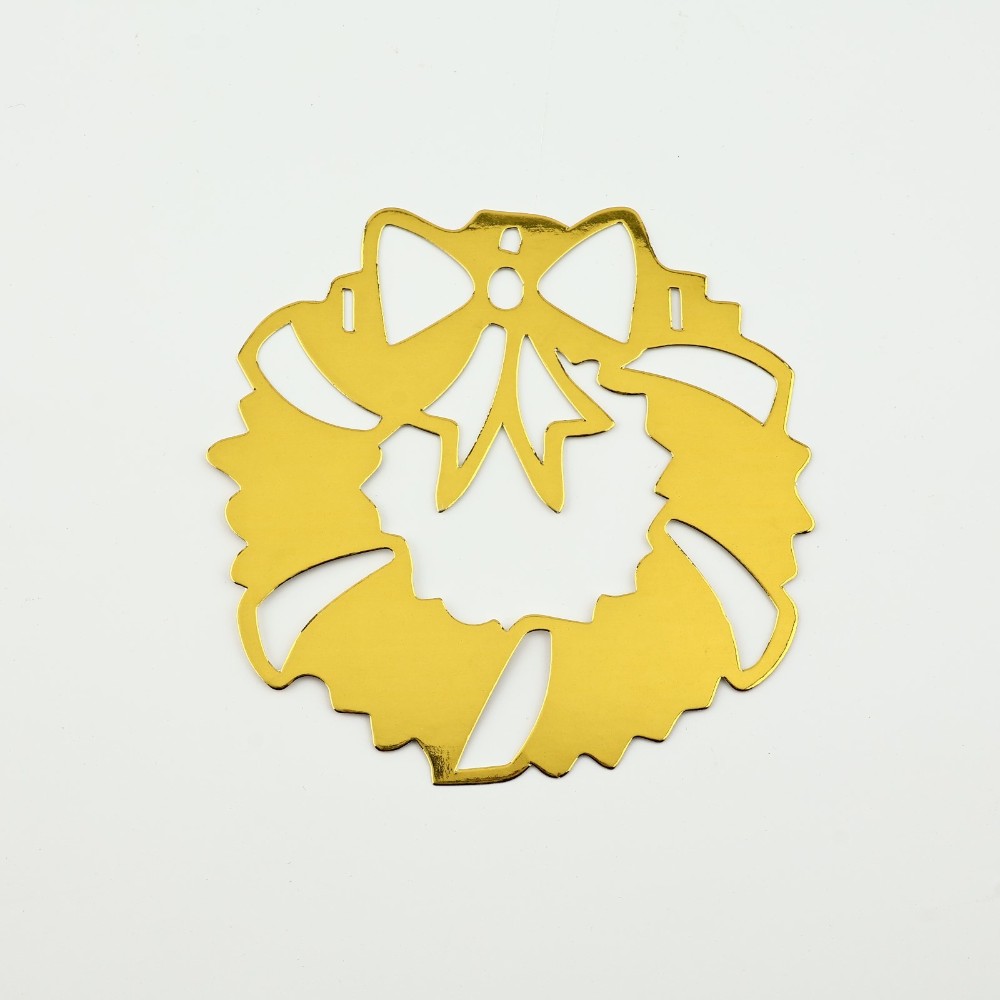 Гирлянда бумажная "Новогодняя" золотой - 10