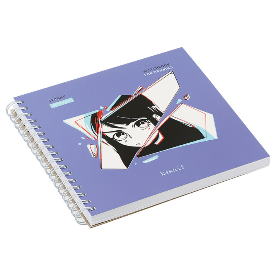 Скетчбук "MESHU.Kawaii", 15x15 см, 120г/м2, 60листов