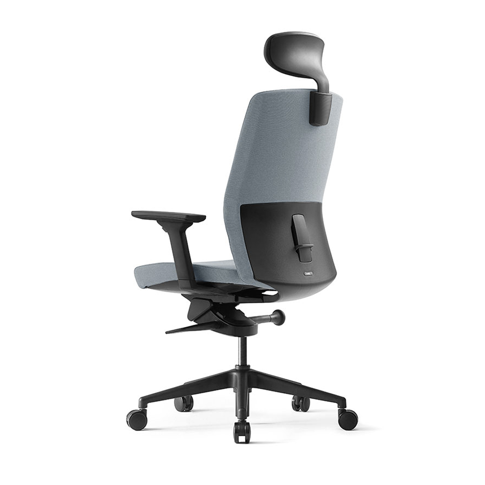 Кресло для руководителя BESTUHL "J2", ткань, пластик, серый  - 4