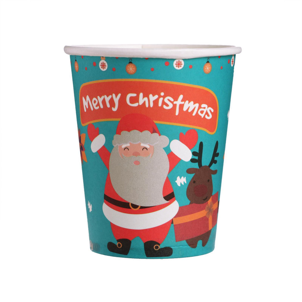 Стакан бумажный "Дед Мороз", 330 мл, 6 шт., разноцветный